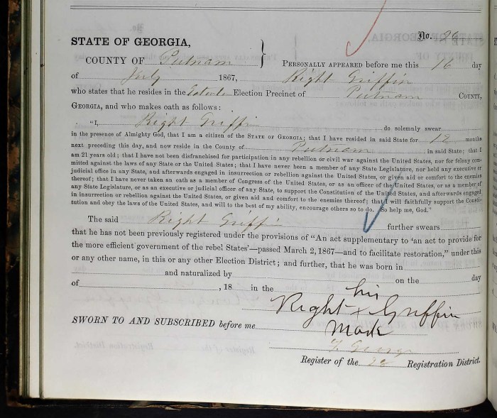 Wright Griffin - Qualified Voter Oath Book